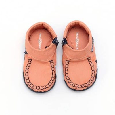 Walkkings-Zip-Around-Baby-Kids-Todder-First-Step-Shoes-Coral-Pink-Top