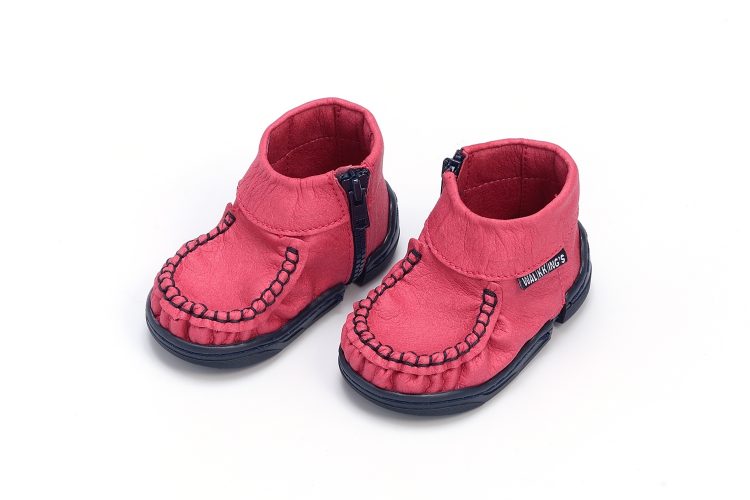 Walkkings-Zip-Around-Baby-Kids-Todder-First-Step-Shoes-Dark-Pink-Side